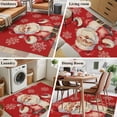 thumbnail image 5 of 4'x6' Area Rugs, Red Santa Christmas Indoor Outdoor Area Rug for Living Room Bedroom, Xmas Snowflake Watercolor Vintage Washable Bathroom Rugs Kitchen Floor Carpet Mats Home Decor Aesthetic, 5 of 8