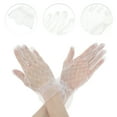thumbnail image 2 of Unique Bargains 1 Pair Sunblock Mittens Mesh Hollow Sun Block Driving Gloves for Women White, 2 of 5
