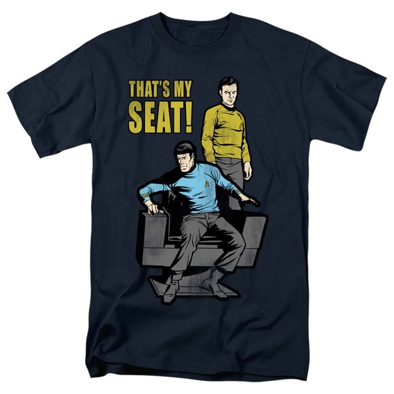 Star Trek My Seat Adult 18/1 T-Shirt Royal Blue