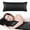 Black, variant on MAVIÉ Satin Pillowcase – Body 20" x 54" – Ultra Soft Cooling Pillow Case for Hair & Skin, Envelope Closure, Single Pack Silver Grey