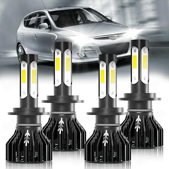 For Hyundai Sonata 2011-2014 Front LED Headlight High Low Beam Super Bright Bulbs