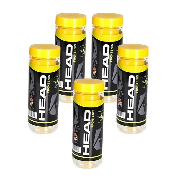 Pack 5 botes de 3 pelotas Head Frontenis Amarilla amarillo