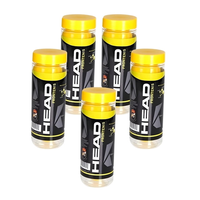 Pack 5 botes de 3 pelotas Head Frontenis Amarilla amarillo