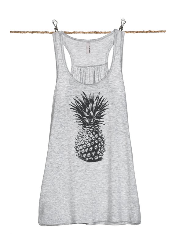 Pineapple Sketch Women Sleeveless Flowy Racerback Tank Top
