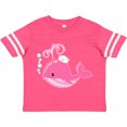thumbnail image 3 of Inktastic Cute Pink Whale in Nautical Hat Boys or Girls Toddler T-Shirt, 3 of 5