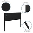 thumbnail image 6 of Flash Furniture Melbourne Classic Contemporary Traditional Panel Upholstered Adjustable Fabric Foam Metal Polyester Headboards, Queen, Black, 6 of 11