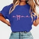 thumbnail image 2 of Tops de Manga Corta de Verano para las Mujeres Imprimir Blusa de Cuello Redondo, Moda Ligera de Poliéster Spandex, 2 of 4