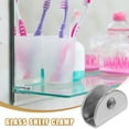 thumbnail image 5 of Glass Clip Bracket 8 Pcs Clips Shower Retainer Fiing Cabinets Bookends for Shelves Stainless Steel, 5 of 6