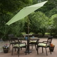 thumbnail image 3 of Northlight Outdoor Patio Market Umbrella with Hand Crank and Tilt - 9' - Sage Green, 3 of 8