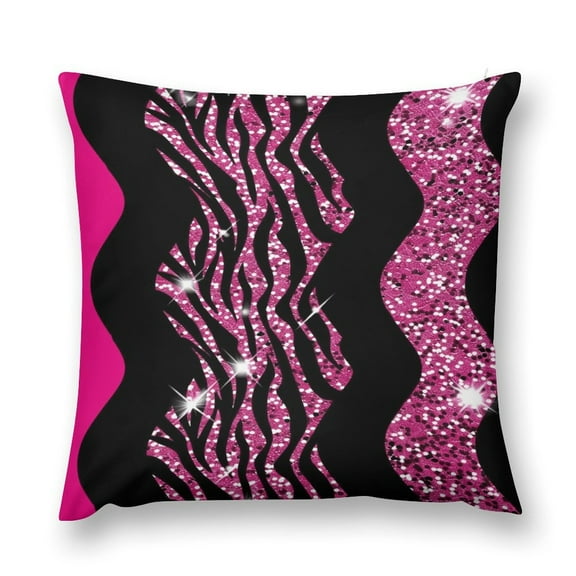 2PCS Animal Print Patterns Throw Pillow Cover, 18 X 18 Inch Holiday Party Cushion Case Decoration for Sofa Couch