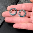 thumbnail image 3 of Body Candy Stainless Steel Fake Nipple Ring Blue Accent Circle Clip On Nipple Shield Nonpierced Nipple Jewelry, 3 of 8
