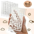 thumbnail image 3 of 6Pcs Mixed Metal Stencil Templates,wood burning stencils,letter stencils,engraving stencils,for Engraving Wood and Patterns, Alphabet and Number,Bullet Journaling, 3 of 7
