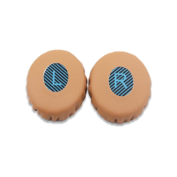 Kearding 1 par de cojines para los oídos, almohadillas profesionales de cuero, almohadillas de esponja de malla, accesorios para orejeras, repuesto para Relojes inteligentes Caqui