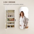 thumbnail image 4 of HOMCOM Jewelry Cabinet with Light Lockable Jewelry Armoire Organizer White, 4 of 10