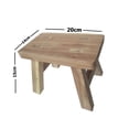 thumbnail image 5 of Banco de madera maciza, taburete para zapatos, taburete de madera, taburete de madera para pies, taburete auxiliar de madera, reposapiés de mesa, reposapiés de escritorio, 5 of 5