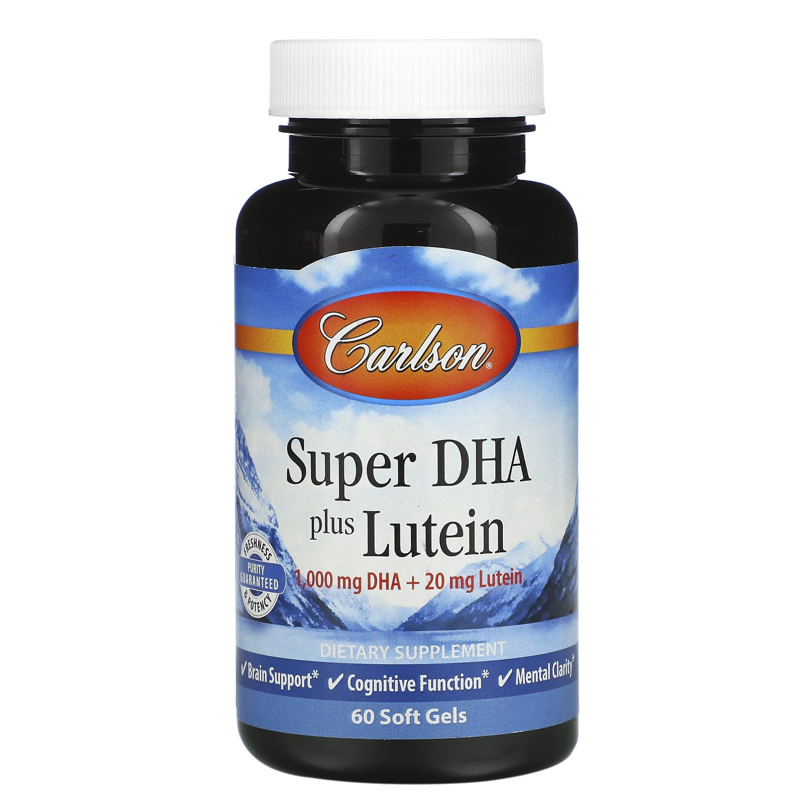 Carlson Labs Super DHA Plus Lutein, 60 Softgels