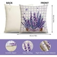 thumbnail image 5 of Spring Pillow Covers 18x18 Inch Set of 4 Lavender Purple Floral Throw Pillow Covers Farmhouse Pillowcase Outdoor Decor Cushion Case for Sofa Couch, 5 of 6