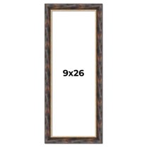 9x26 Frame Gold Real Wood Picture Frame Width 1.5 inches | Interior Frame Depth 0.5 inches |