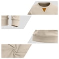 thumbnail image 7 of COMVALUE Men's Fall Crewneck Sweatshirts Patchwork Long Sleeve Corduroy Texture Casual Pullover Shirt (Khaki, M), 7 of 7