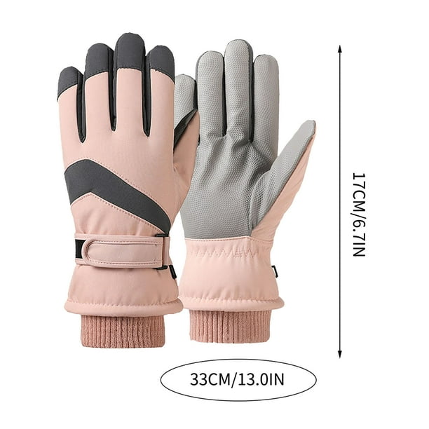 Guantes De Invierno Cálidos, Guantes Térmicos De Esquí De 5 ℉ Antideslizantes Para Pantalla Táctil Para Esquí, Ciclismo, Conducción, Pesca, Senderismo, Color Negro