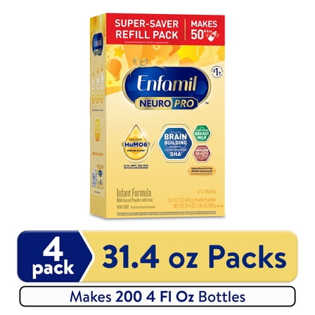 Enfamil NeuroPro Powder Baby Formula, MFGM* 5-Year Benefit, Exclusive HuMO6 Immune Blend, 125.6 Oz​