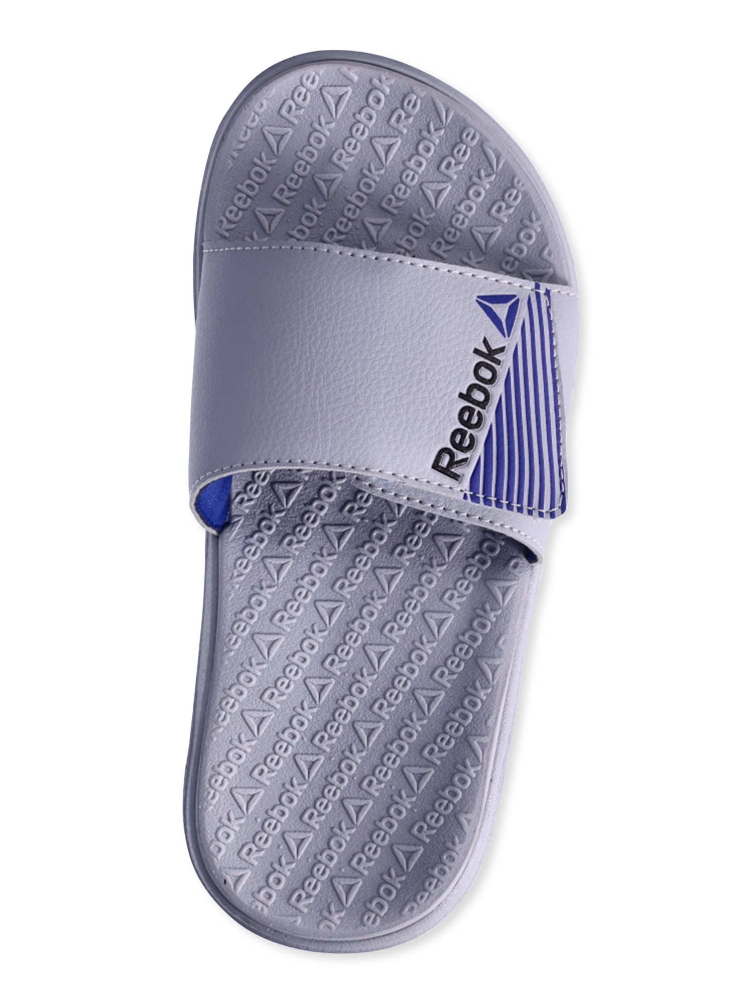 Reebok Boys Dual Density Comfort Slide Sandals with Adjustable Strap, Sizes 13-6