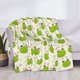 thumbnail image 3 of Fotbe Green Frog Manta de Franela con Estampado, Manta Ultrasuave para Cama, Sofá, Auto, Hipoalergénica y Antibolitas-50"x40", 3 of 6