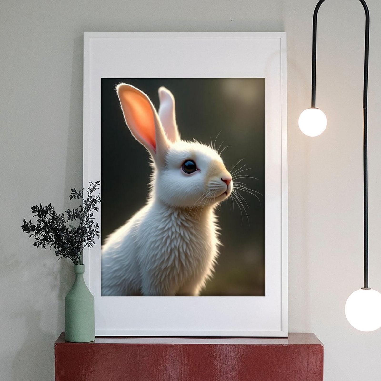Diamond Art Kit for Adults, Cute Rabbit White Print No.68 Diamond Painting for Adults Beginners, 5D DIY Diamond Art Painting Kits, Colorful Diamond Painting Craft for Home Decor 12x16