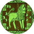 thumbnail image 1 of Ahgly Company Indoor Round Animal Green Traditional Area Rugs, 8' Round, 1 of 1