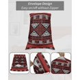 thumbnail image 6 of Red Black Boho Queen Pillow Cases Set of 2 - Microfiber Bed Throw Pillow Covers, Geometric Vintage Abstract Art Decorative Lumbar Pillow Cover with Envelope Closure for Sofa/Travel 20"x30", 6 of 6