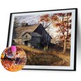 thumbnail image 2 of Cuadros Decorativos 5D DIY Diamond Painting Kits Full Round Drill Autumn House Mosaico Imagen Artesanía Likrtyny embutido en tela, 2 of 9