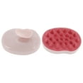 thumbnail image 5 of Unique Bargains 1 Pc Bean Shape Hair Shampoo Brush for Head Massage 3.7"x2.56"x2.68" Pink, 5 of 6