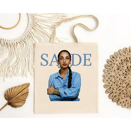 vintage TBag perfect for everyday wear  sports  and more  Vintage Sade Adu Tote Bag  Classic 90s Music Icon   Soft Cotton Sade Portrait Bag  Sade Fan Gift  Retro Style Music Lover Top-TH13637