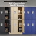 thumbnail image 7 of KAER Metal Locker, 6 Door Storage Locker with Hook, Storage Cabinet for Home, Office, Gym, Workshop-White, 7 of 7
