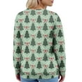 thumbnail image 6 of Women's Fashion Long Sleeve Christmas Snowman Snowflake Print Jacket Cardigan for Holiday Party and Casual Daily Wear,Green,XL, 6 of 6