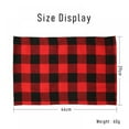 thumbnail image 4 of 4 Pack Buffalo Plaid Placemats Checkered Place Mats Double Layer Placemats 11.4 x 17.3" Inches Decorative Kitchen Cotton Table Placemats, Black and White, 4 of 7