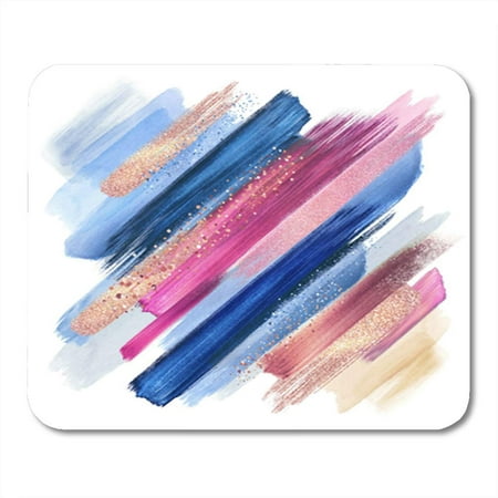 KDAGR Abstract Paint Smears White Watercolor Brush Strokes Make Up Palette Sparkling Mousepad Mouse Pad Mouse Mat 9x10 (Best Way To Make Sparkling Water At Home)