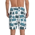 thumbnail image 3 of Kdxio Modern Furniture Print Mens Sleep Shorts Bottoms Soft Comfy Pajama Wear Pants with Drawstring Pockets, 3 of 7
