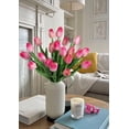 thumbnail image 5 of Pink Tulips Artificial Flowers 10pcs Real Touch Tulips Flowers Fake Pink Tulips Faux Flowers for Home Decoration Wedding Bouquet Party Baby Shower Centerpieces Bridal Bouquet Decor (Pink), 5 of 5