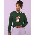 thumbnail image 2 of Welsh Corgi Puppy Let's Party Sweatshirt Women -Image by Shutterstock, Female 5X-Large, 2 of 4