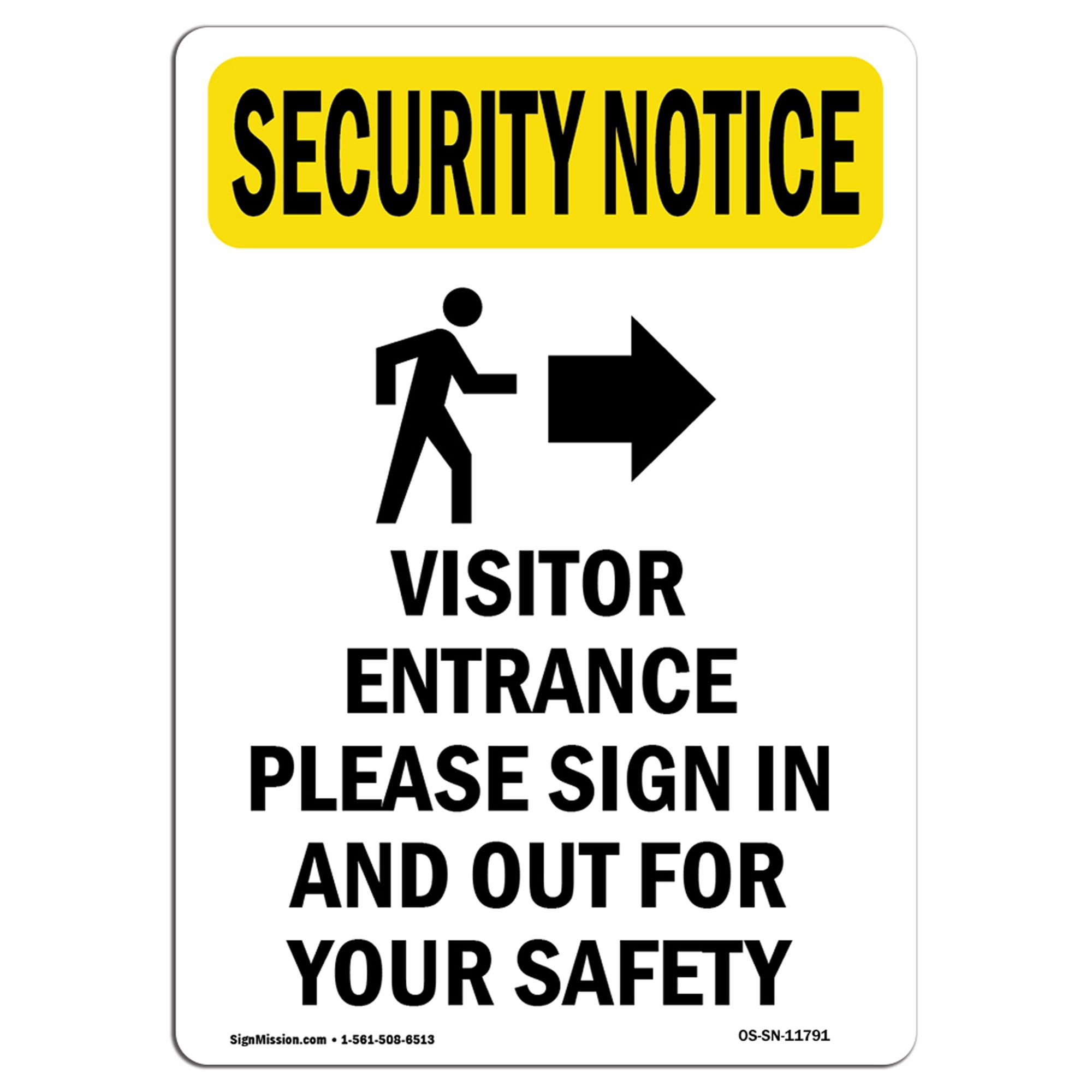 Notice To Visitors Resident'S Unit Sign, 