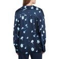 thumbnail image 2 of Vince Camuto Women's Sea Carnation Collared Silk Blouse Blue Size Medium, 2 of 3