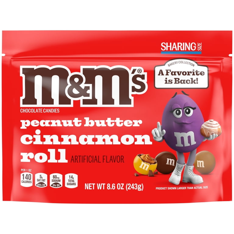 専用　M&M's M&M's Peanut Butter Cinnamon Roll Chocolate Candy, Sharing Size