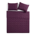 thumbnail image 3 of VCNY Home Lucy 3-Piece Burgundy Diamond Pinsonic Quilt Set, King, Adult, Unisex, 3 of 5