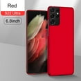 thumbnail image 1 of SaniMore for Samsung Galaxy S22 Ultra 6.8" 2022 Csae, Ultra-thin Lightweight Case with Frosted Skin Rugged Wear-resistant PC Backplane Drop-proof Lens All-inlusive Case for Galaxy S22 Ultra, Red, 1 of 11