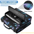 thumbnail image 6 of Zipper Binder with Shoulder Strap 2 inch 3 Ring Waterproof File Folder Organizer Bag 500 Sheet Blue-purple and Cyan Butterflies, 6 of 8