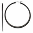 thumbnail image 3 of Auriga Fine Jewelry Stainless Steel Polished Black IP-plated 55mm Diameter 2mm Hoop Earrings for Women, 3 of 6
