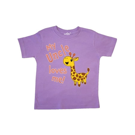 

Inktastic My Uncle Loves me- cute giraffe Gift Toddler Boy or Toddler Girl T-Shirt