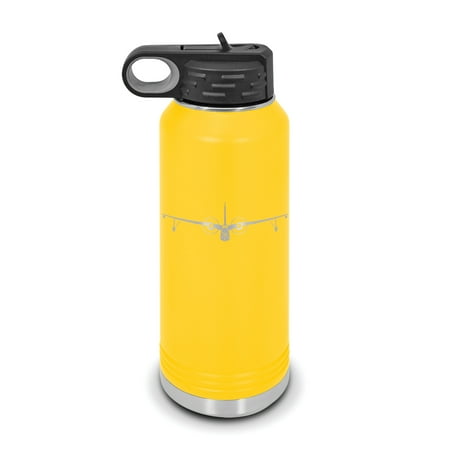 

P-5 Marlin Water Bottle 32 oz - Laser Engraved w/ Flip Top Removable Straw - Polar Camel - Stainless Steel - Vacuum Insulated - Double Walled - Drinkware Bottles - p5 p5m - Yellow