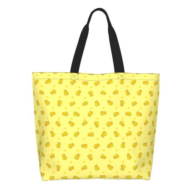 Balery Cheese 1 Bolsa Tote Estilo Estético con Cremalleras, Bolsa de Hombro, Bolsa de Compras Grande y Plegable